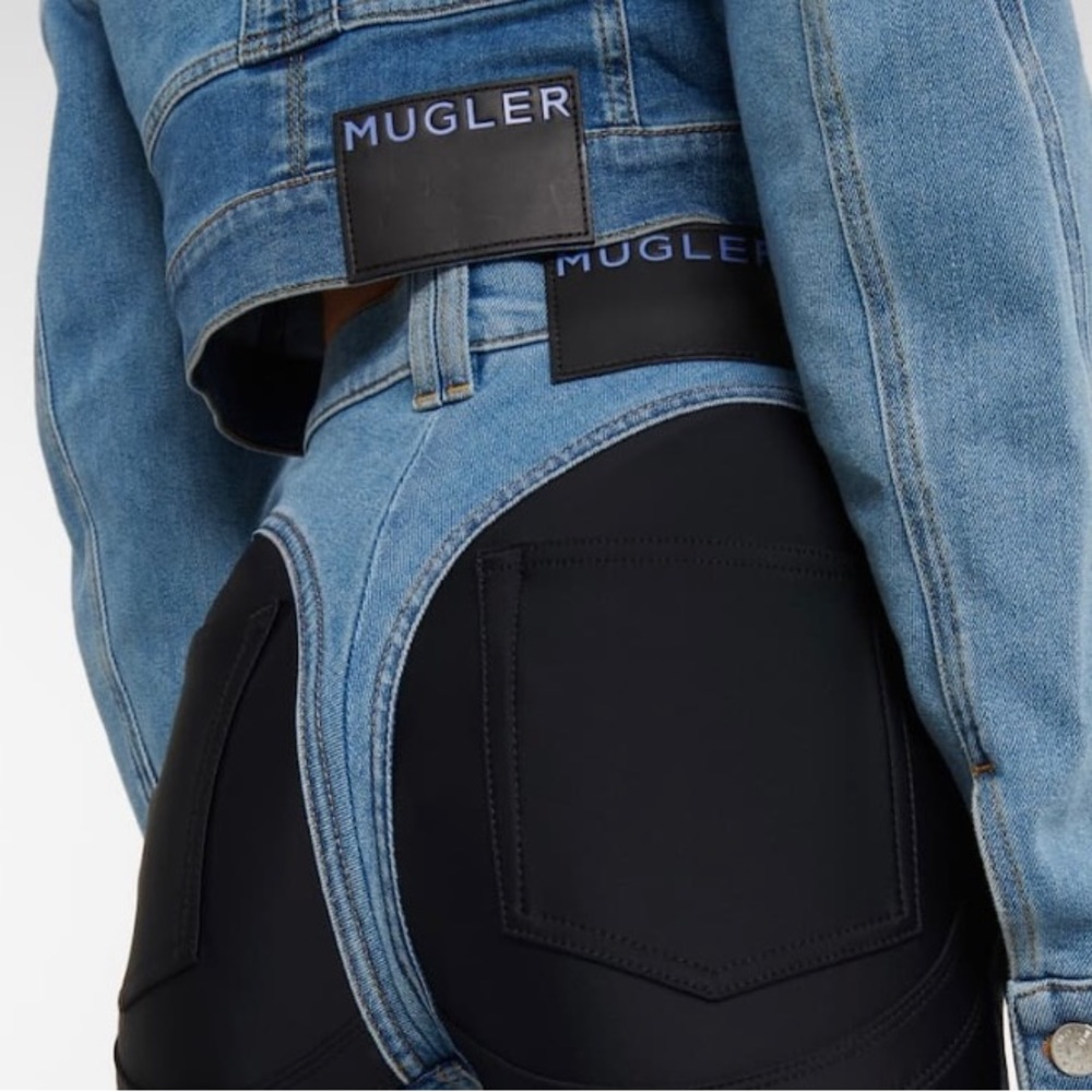 Mugler Spiral high-rise slim jeans ‼️‼️‼️